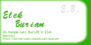 elek burian business card